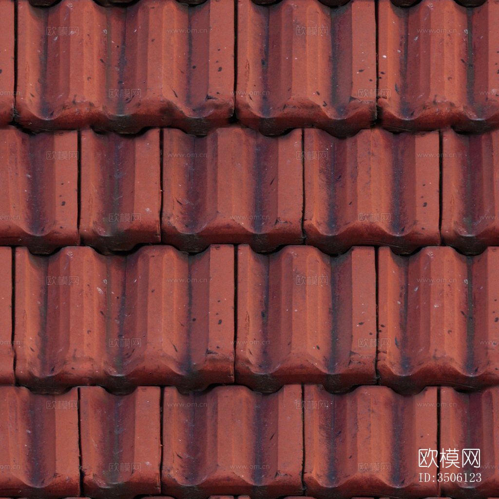 无缝别墅建筑屋顶陶土陶瓷瓦片下载