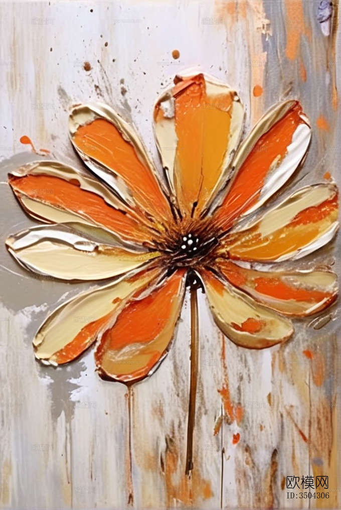 现代奶油挂画 植物挂画 高级法式感玄关挂画 客餐厅装饰画下载