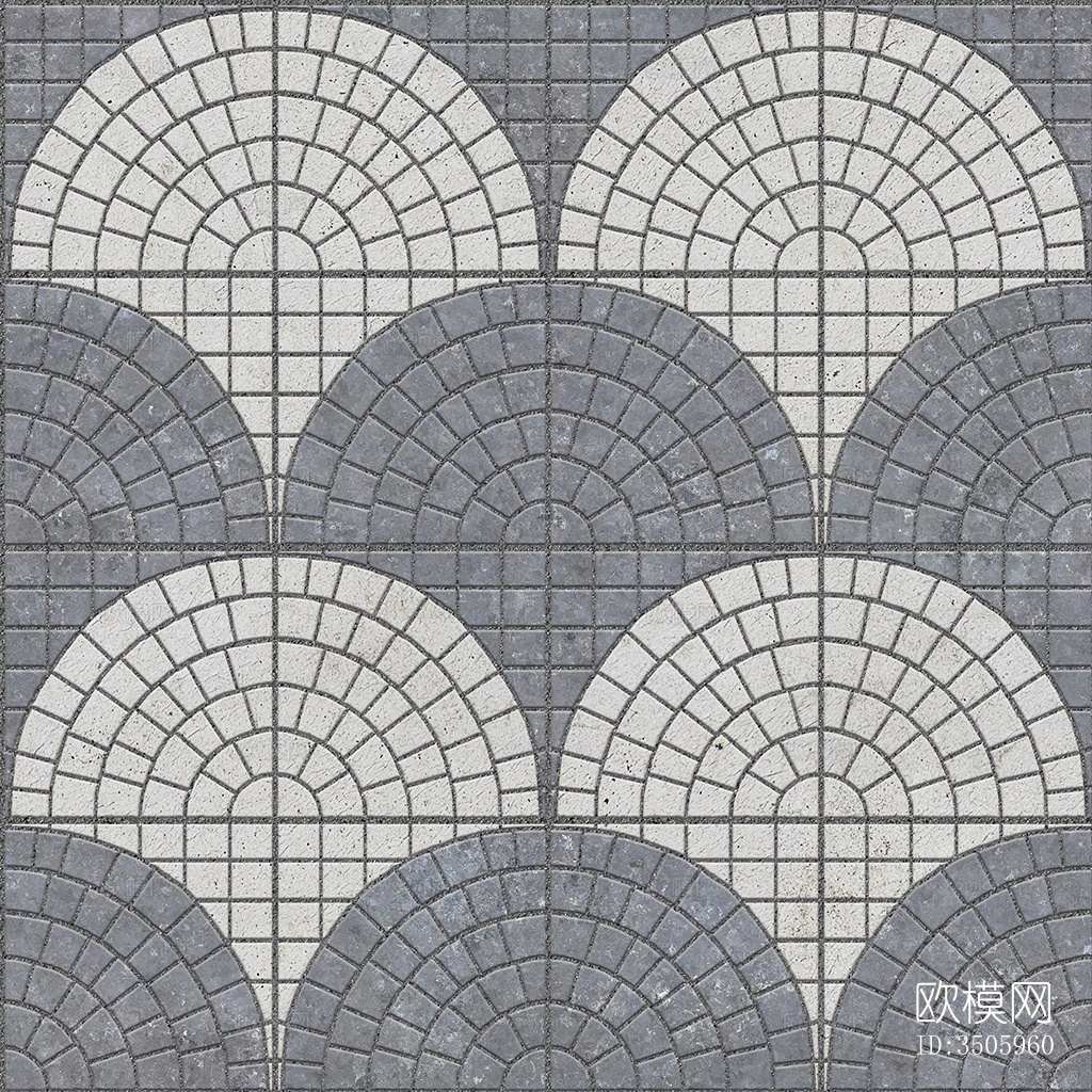 无缝鹅软石拼花地砖人行道路地面广场铺贴下载