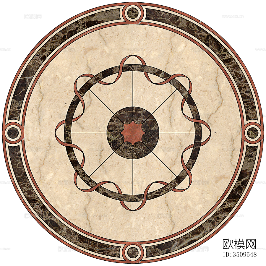 圆形免扣大理石材拼花图案纹理下载