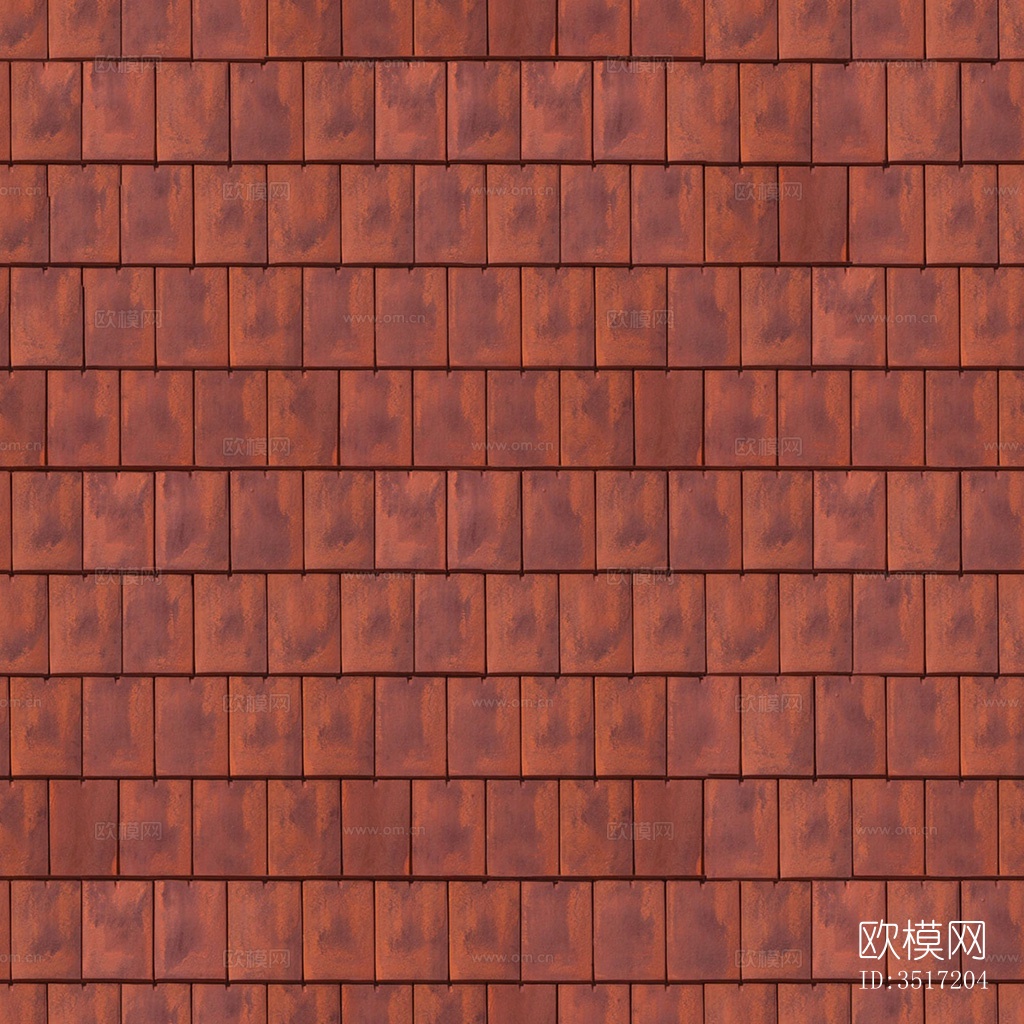 无缝别墅建筑屋顶陶土陶瓷瓦片下载