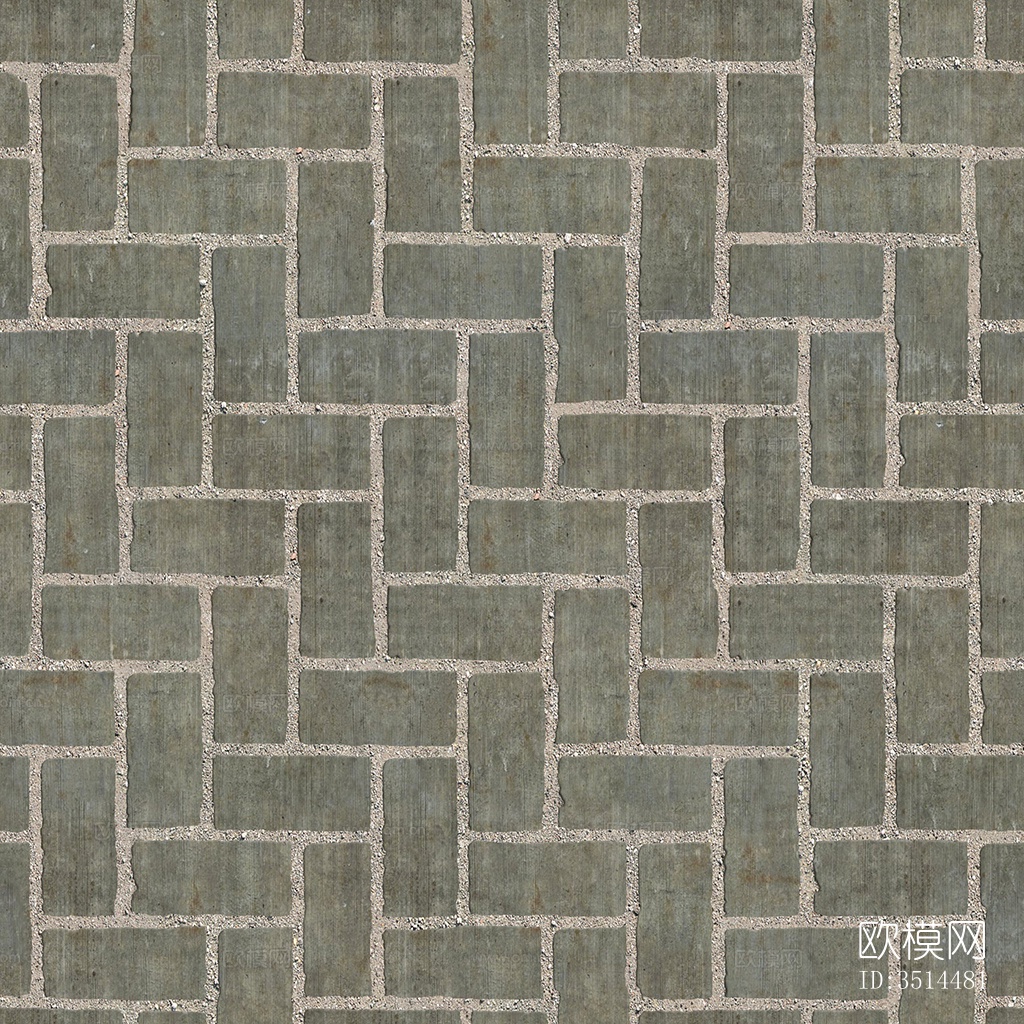 无缝人字纹拼花水泥地砖人行道路地面广场铺贴下载