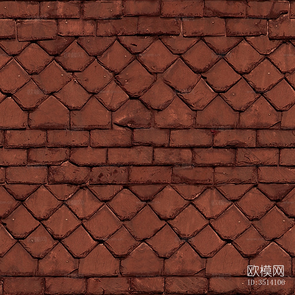 无缝别墅建筑屋顶中式仿古石板瓦片下载