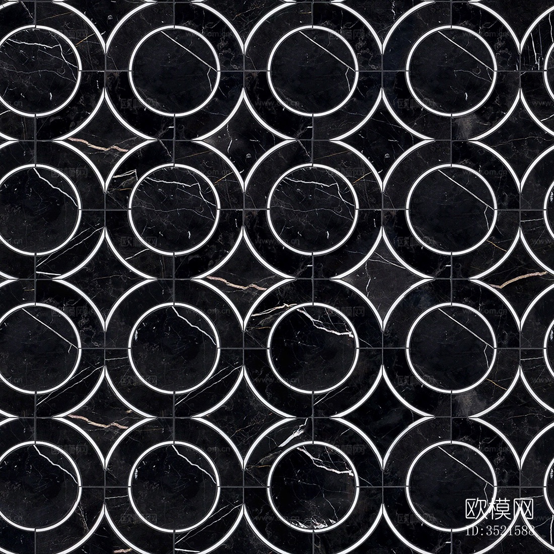 无缝现代黑色大理石石材几何拼接拼花图案瓷砖地砖墙砖下载