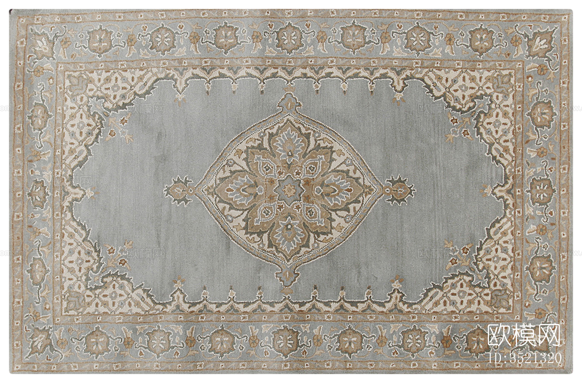 免扣欧式古典复古做旧中古地毯下载