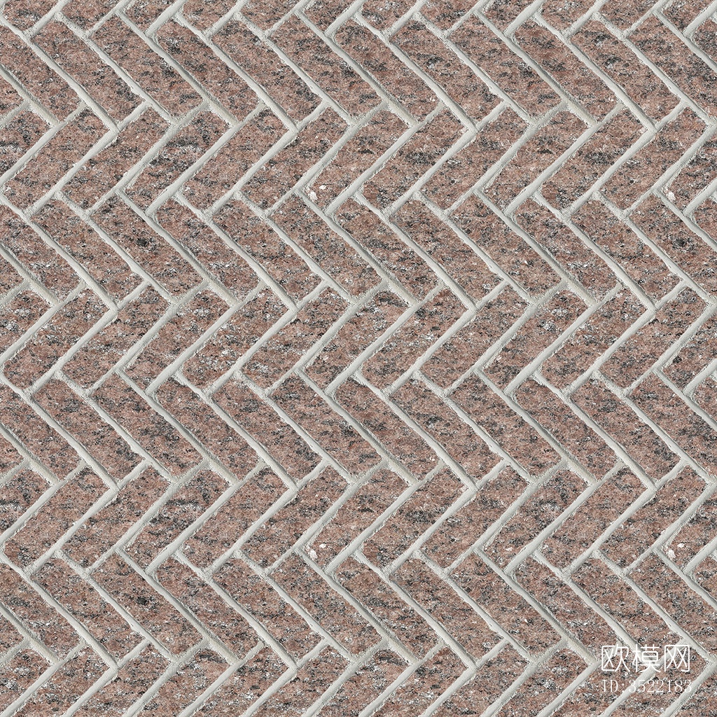 无缝人字纹拼花地砖人行道路地面广场铺贴下载