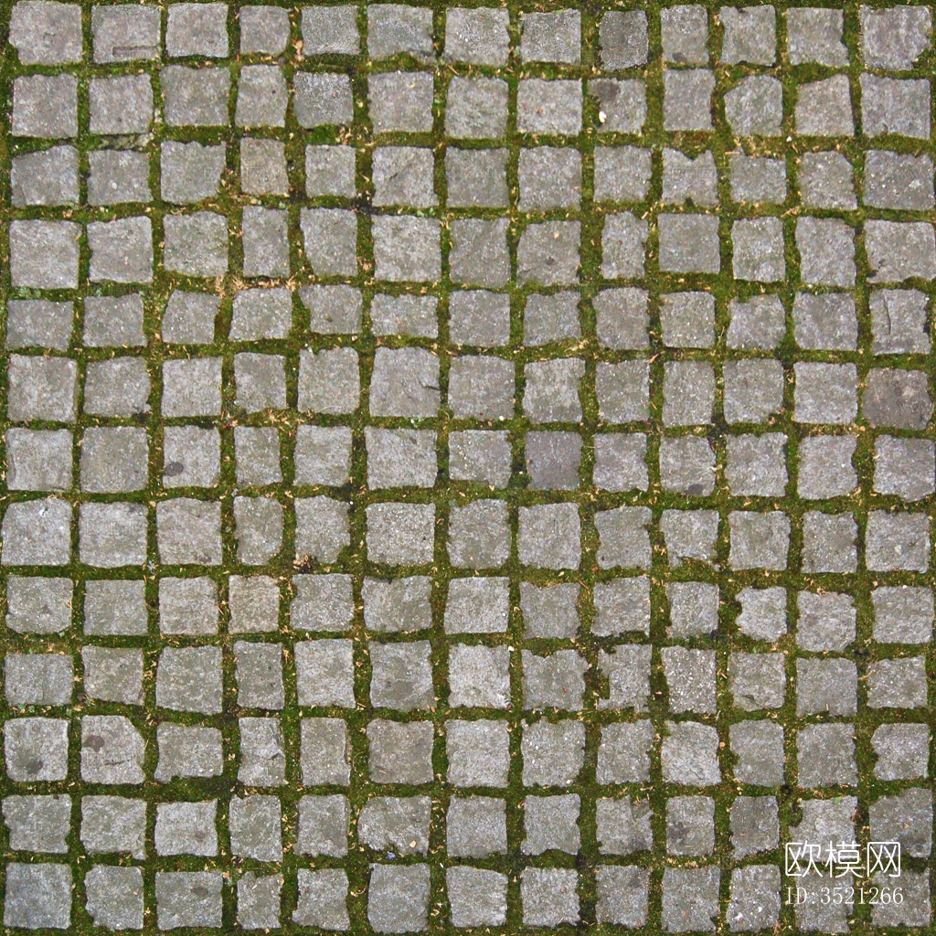无缝石材铺装道路草皮地面植草砖草坪砖下载