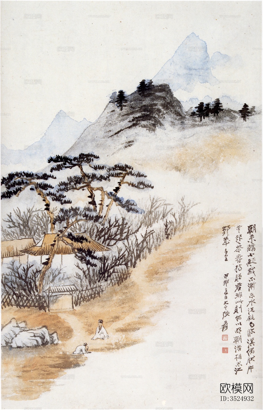 中国著名书画家作品 张大千作品 国画下载