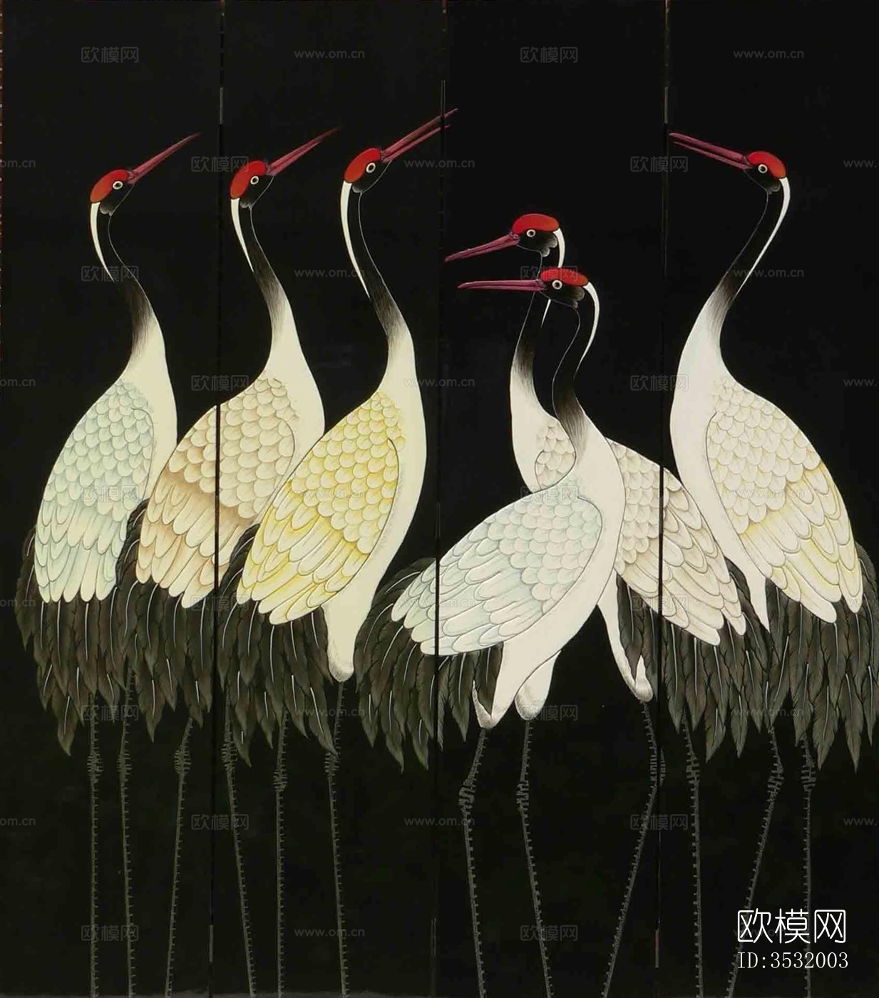 新中式装饰画 鹤下载