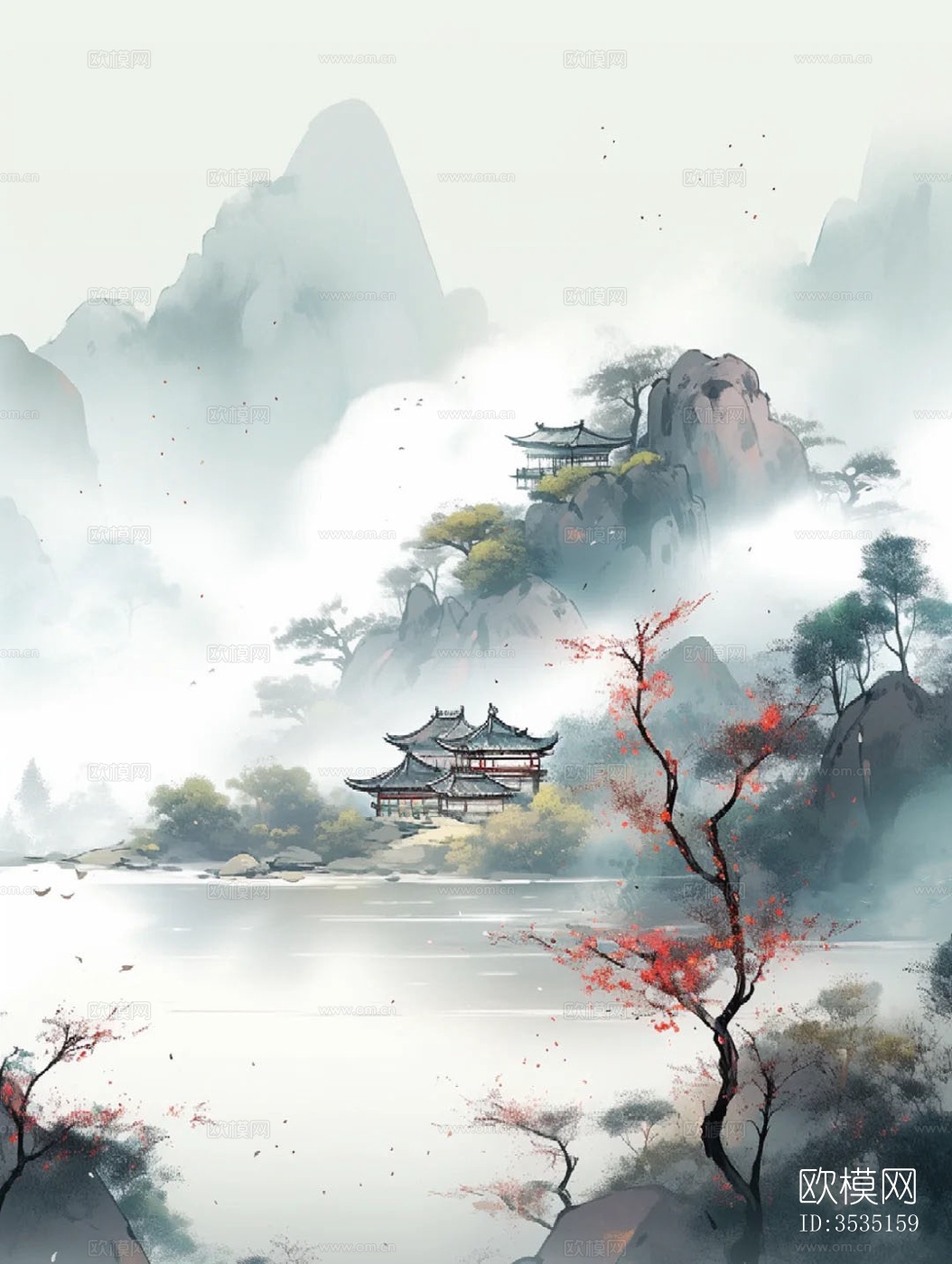 新中式水墨画下载