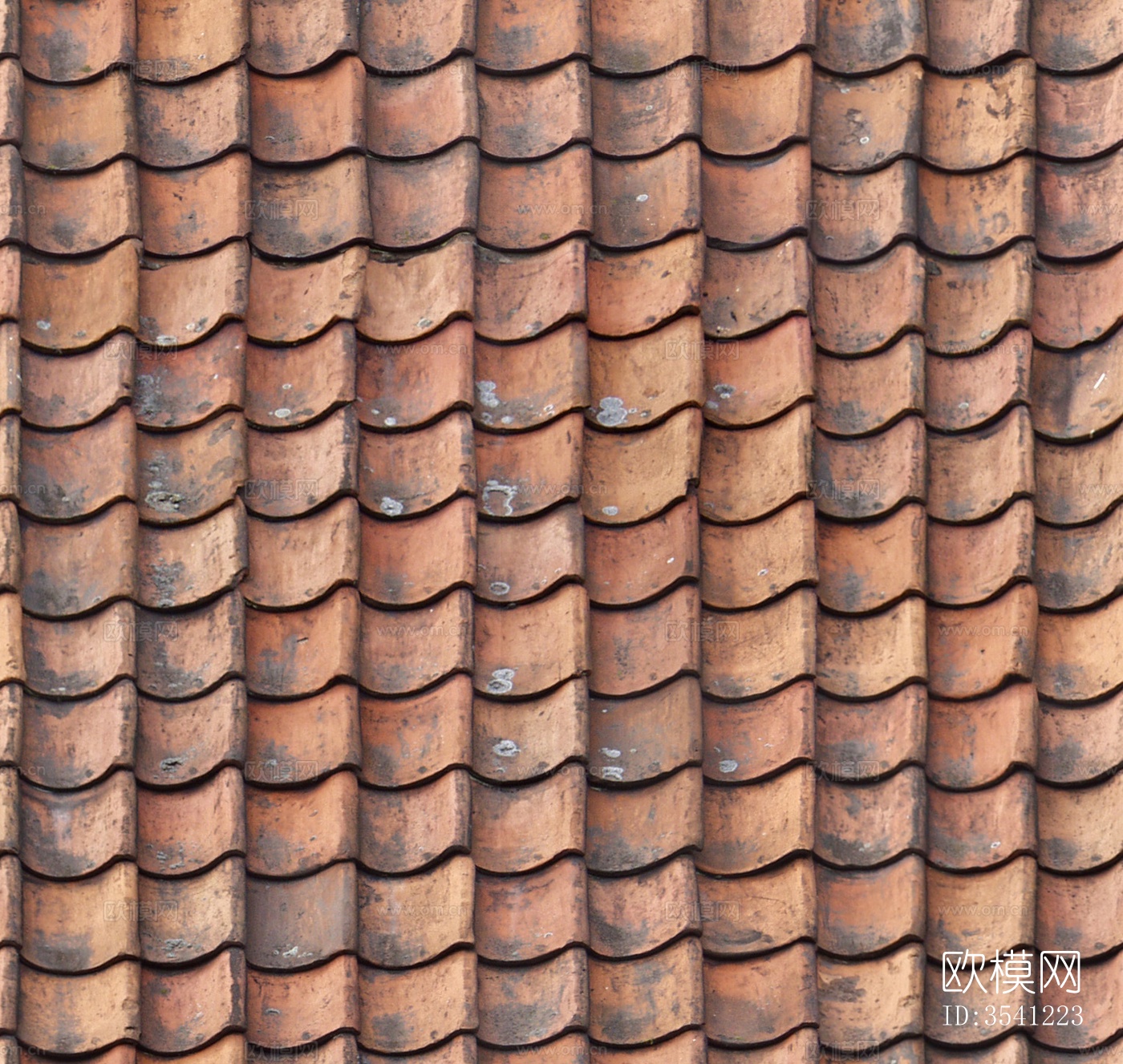 做旧红色陶土瓦片下载