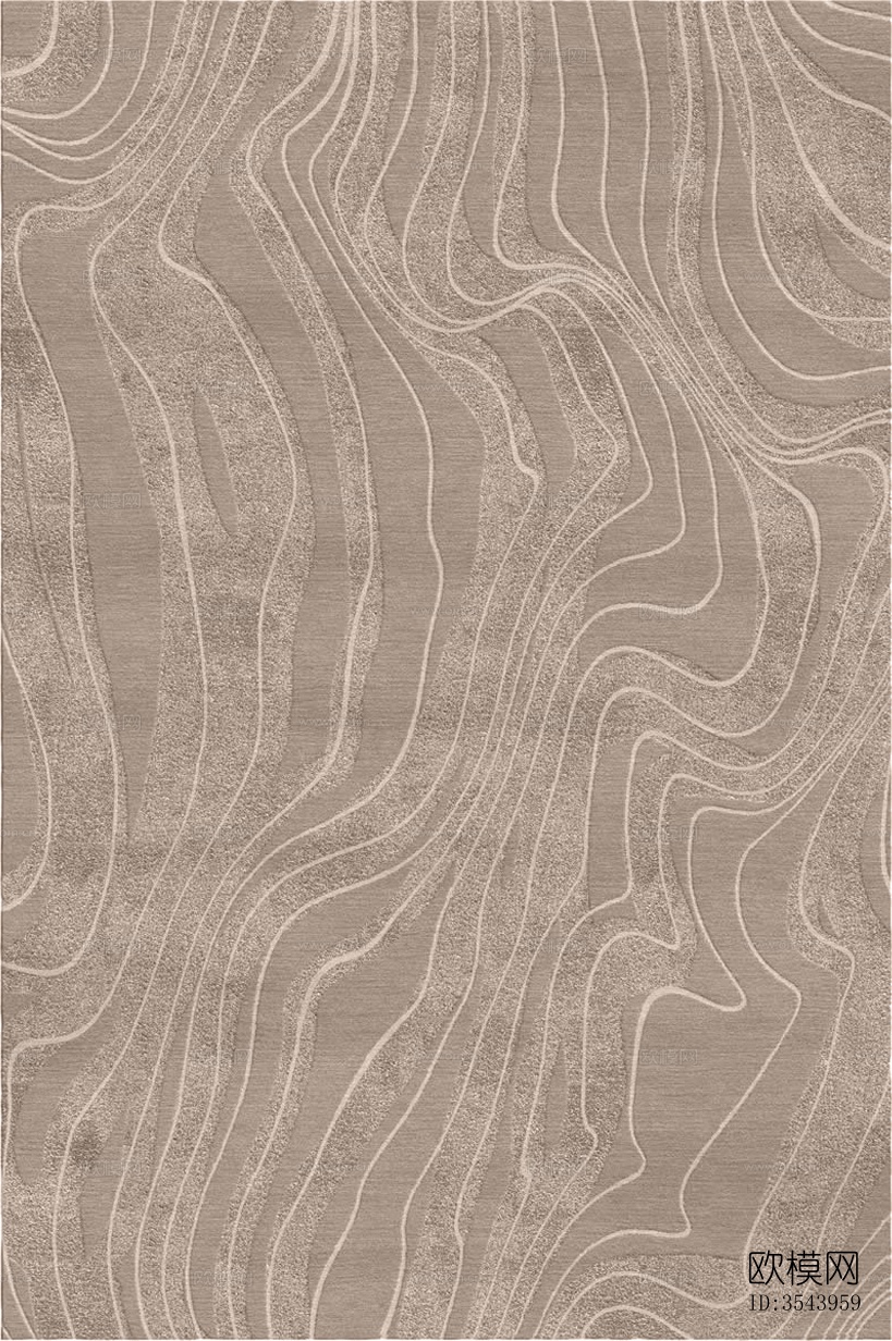 现代咖色条纹地毯贴图下载