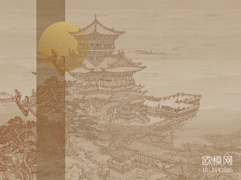 新中式阁楼画下载