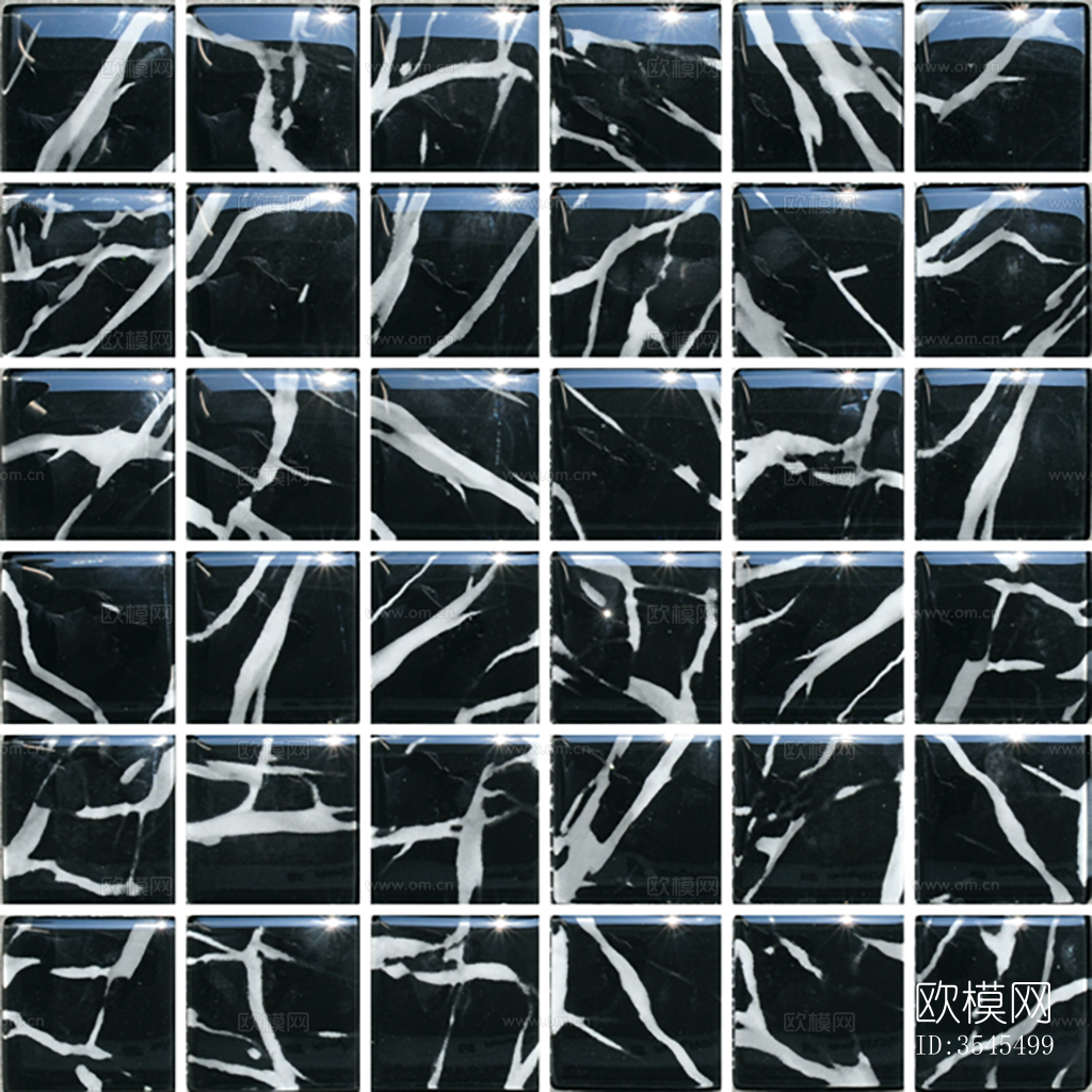 黑色大理石材马赛克下载（渲染图2）