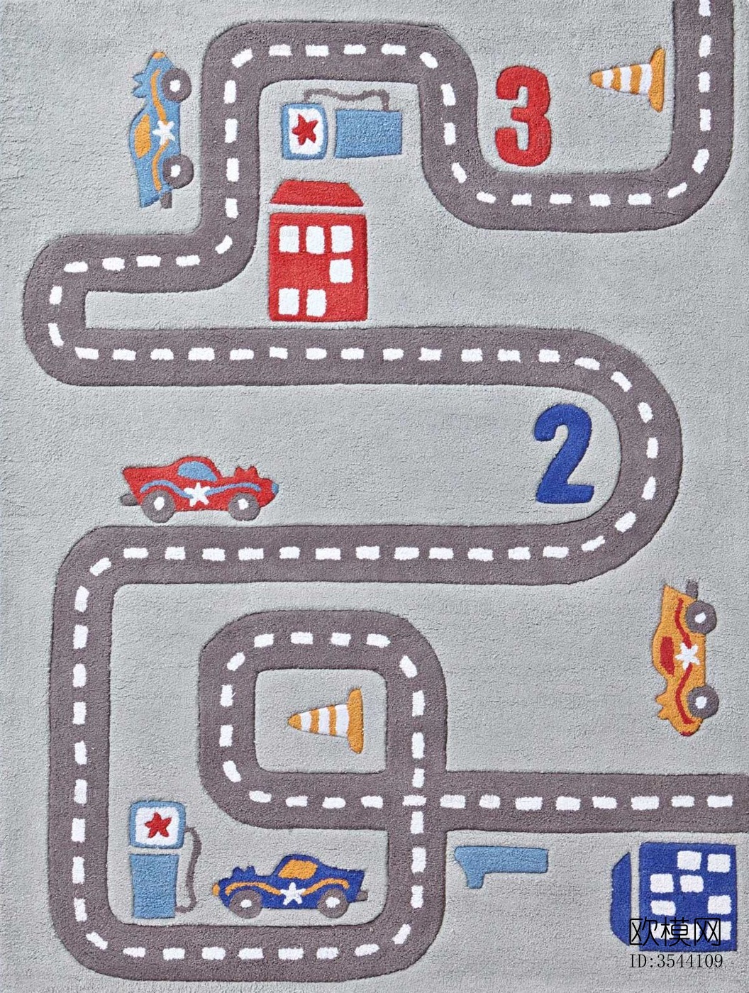 高清儿童地毯 卡通地毯 汽车地垫贴图下载