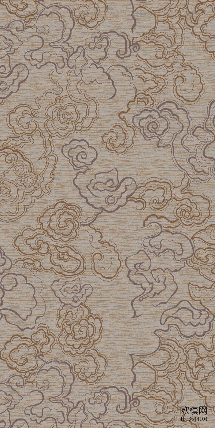 中式云纹地毯贴图下载