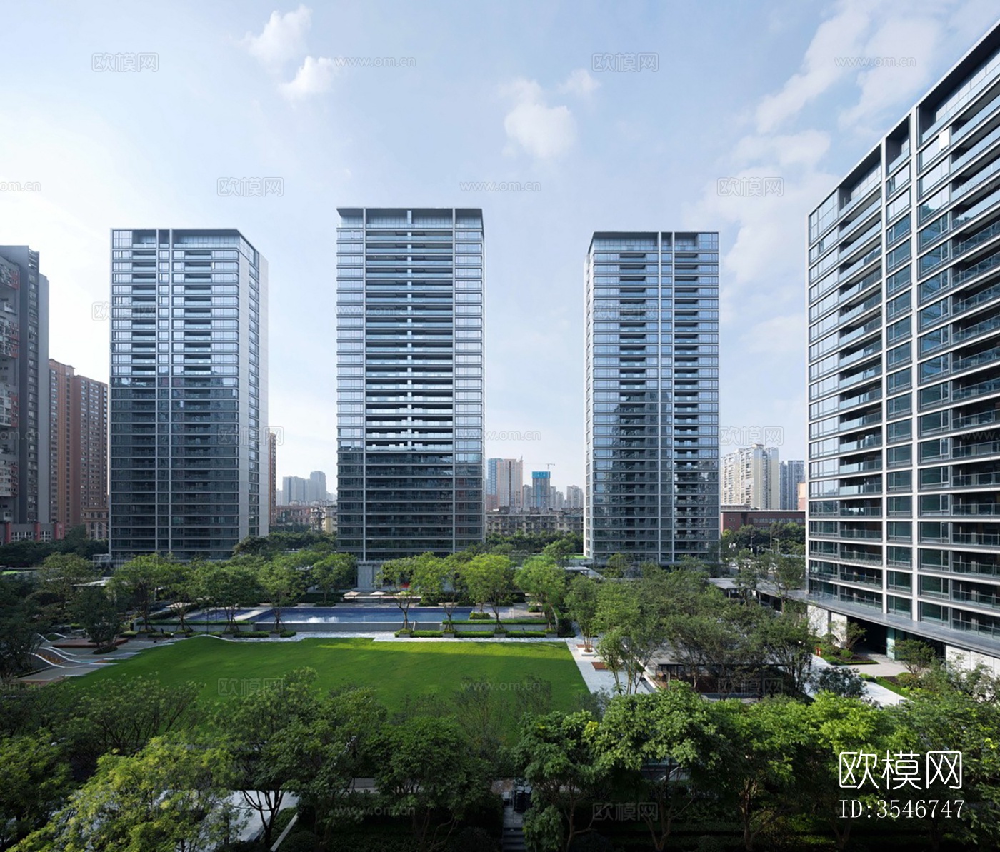 白天小区外景贴图 (2)下载