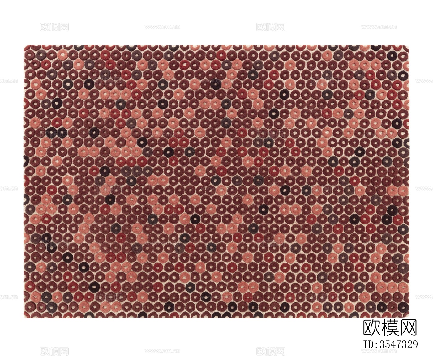 红色几何地毯下载