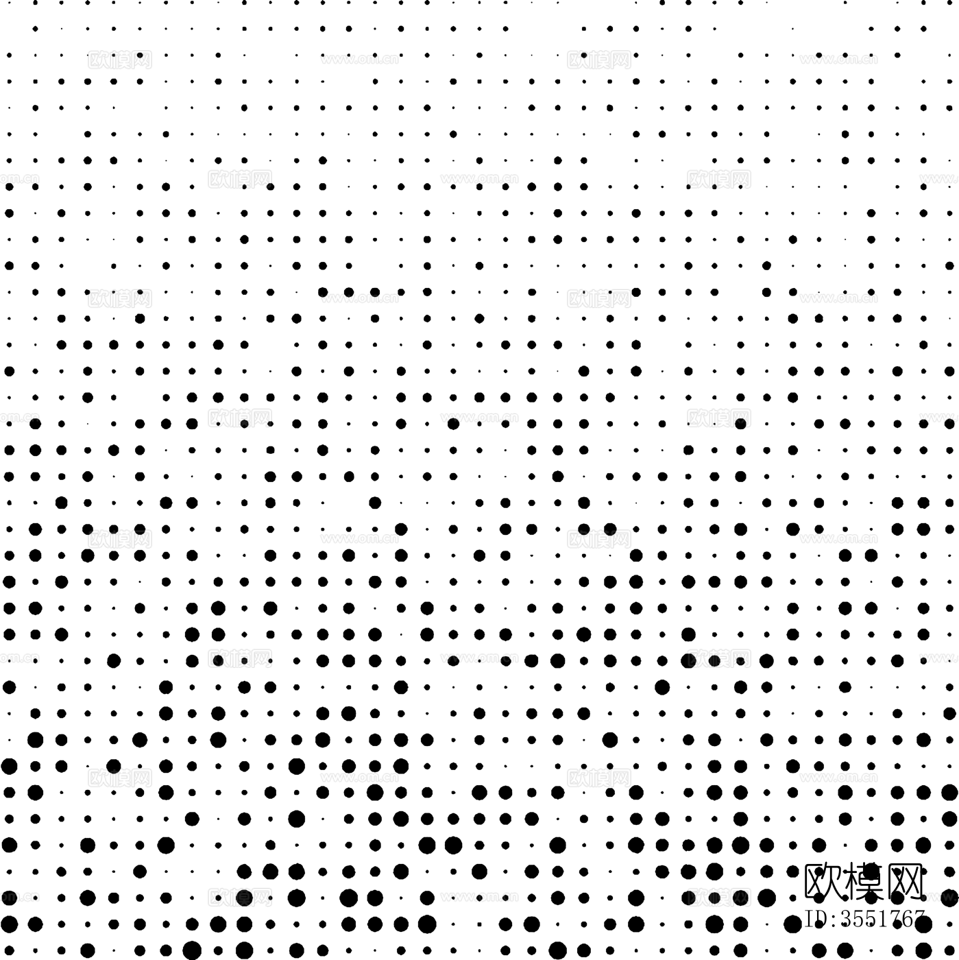 黑白不规则圆形渐变冲孔板下载