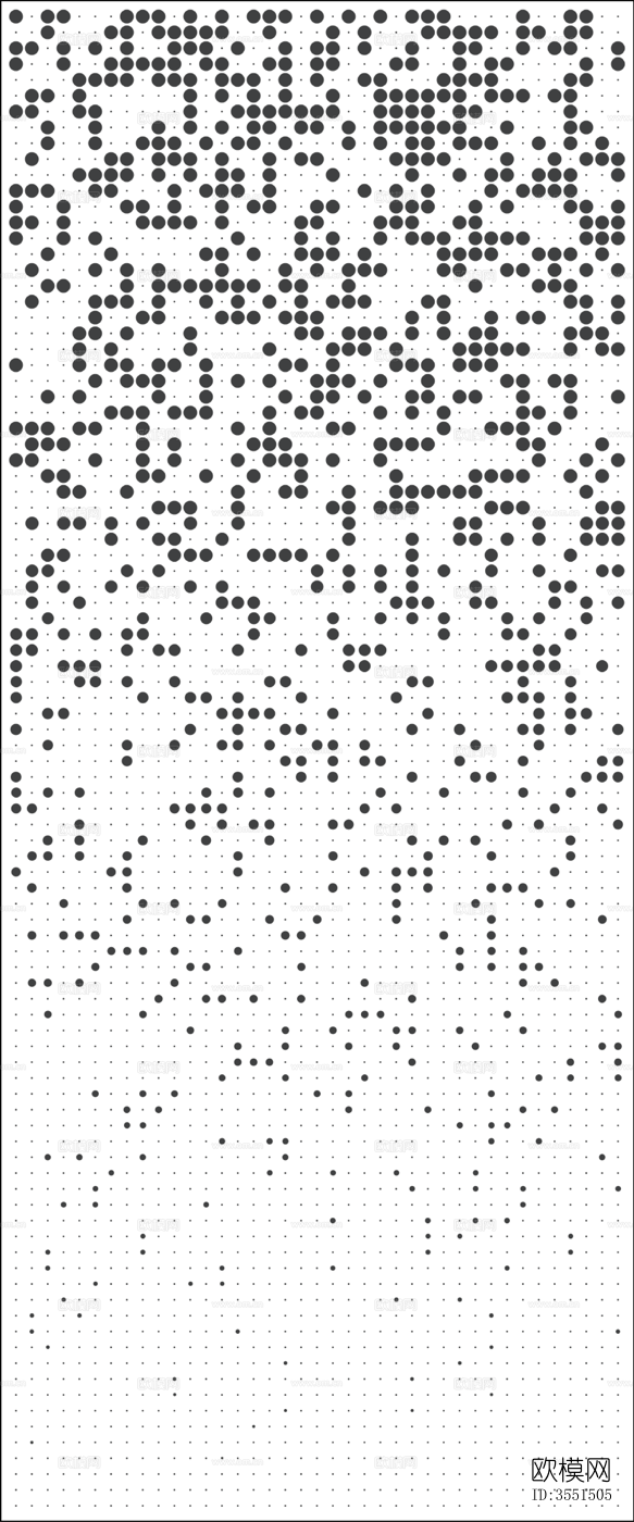 黑白渐变圆形穿孔板下载