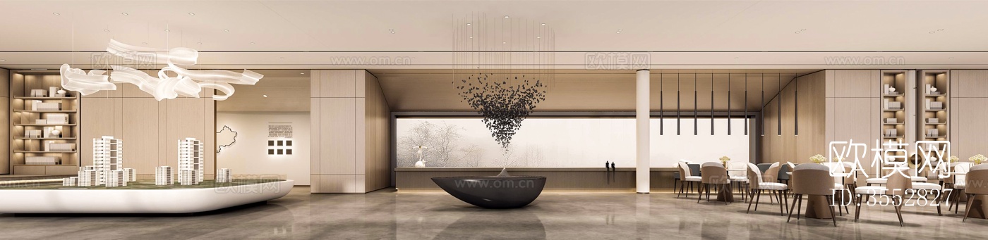 商业售楼处玻璃橱窗贴图下载