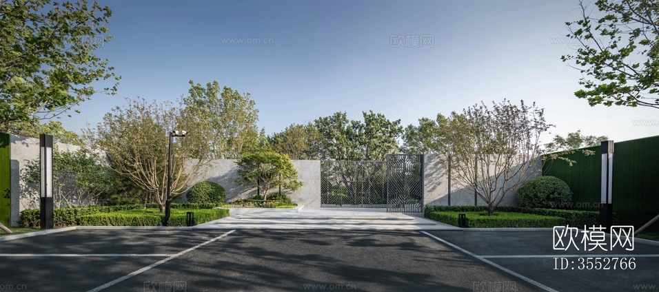 白天小区外景贴图 (4)-免费3dmax模型库-欧模网