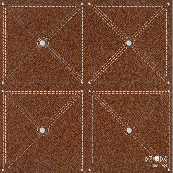 皮革-皮纹砖图案高清贴图下载（渲染图2）