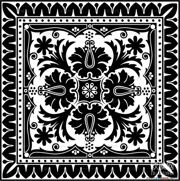 中式青瓷纹样纹理贴图图案花纹下载