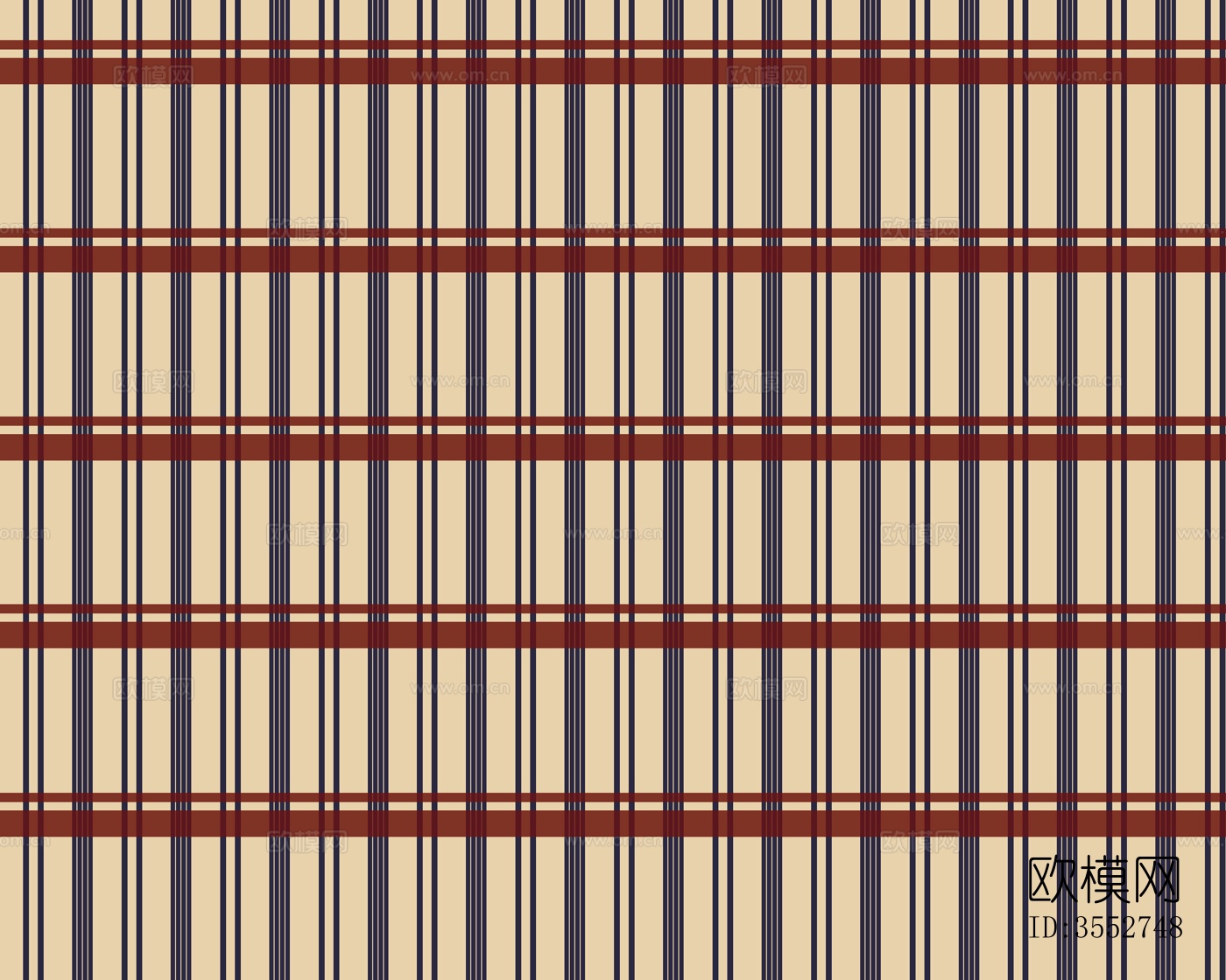 现代简约轻奢中式布艺格子布纹下载（渲染图4）