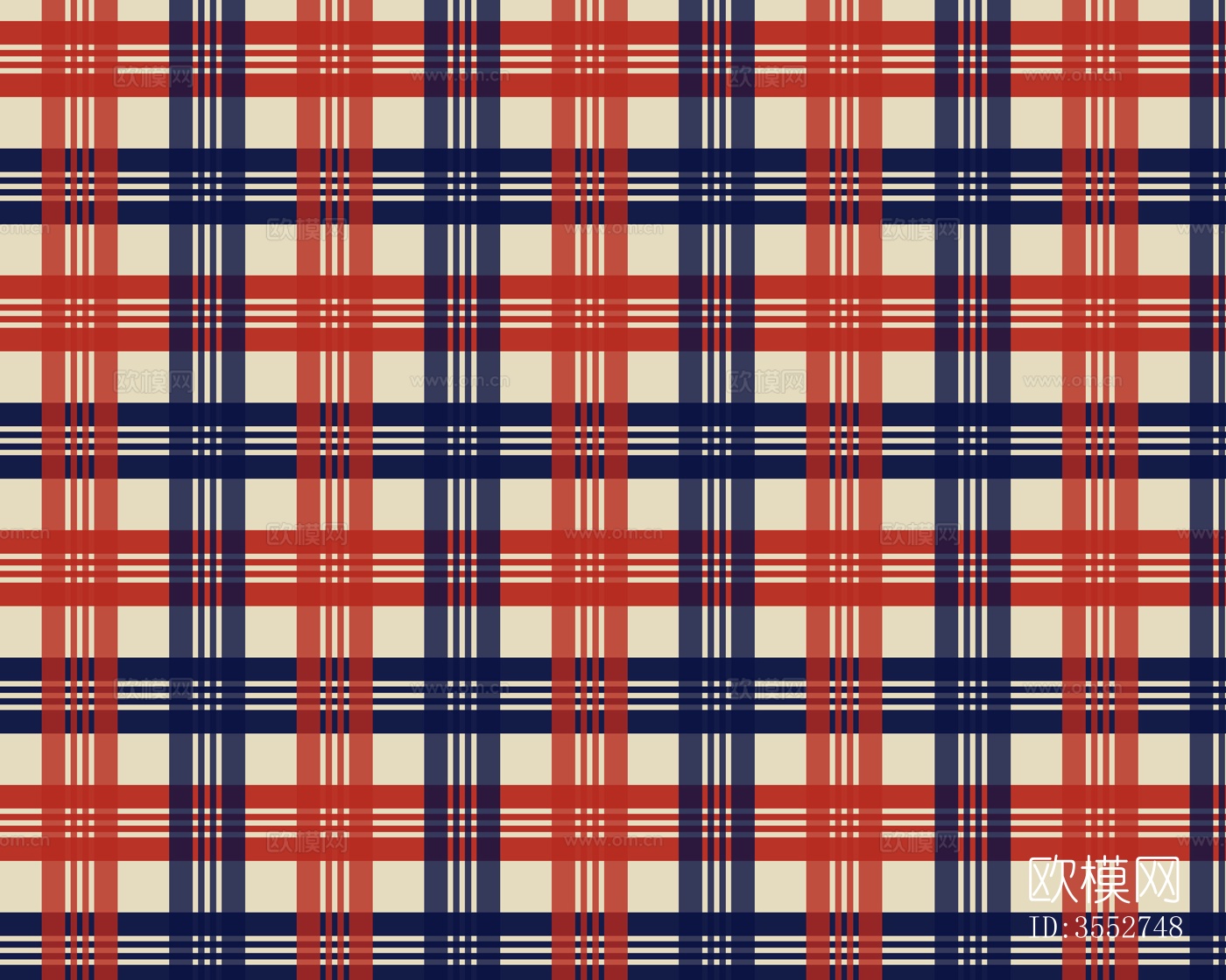 现代简约轻奢中式布艺格子布纹下载（渲染图5）