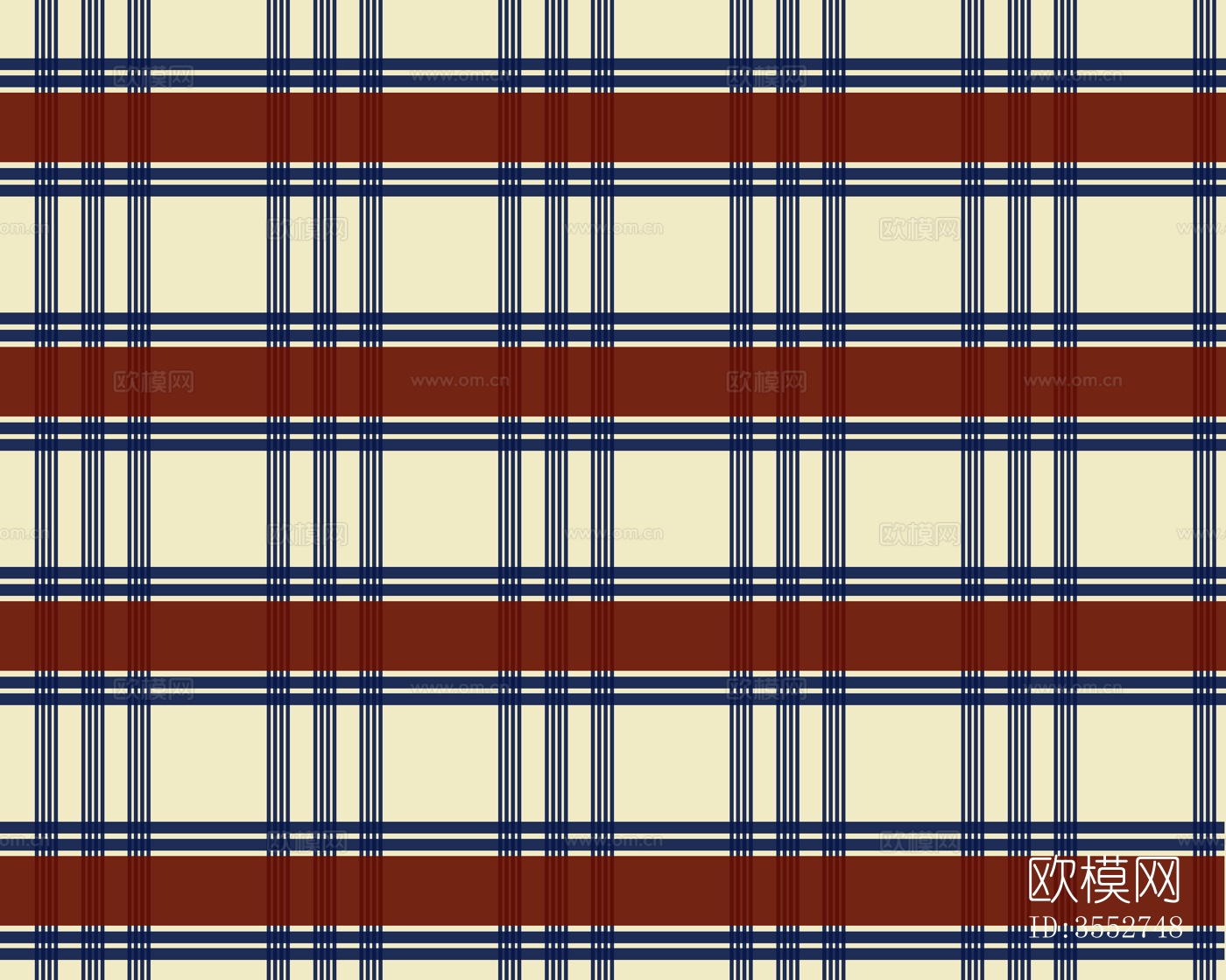 现代简约轻奢中式布艺格子布纹下载（渲染图3）