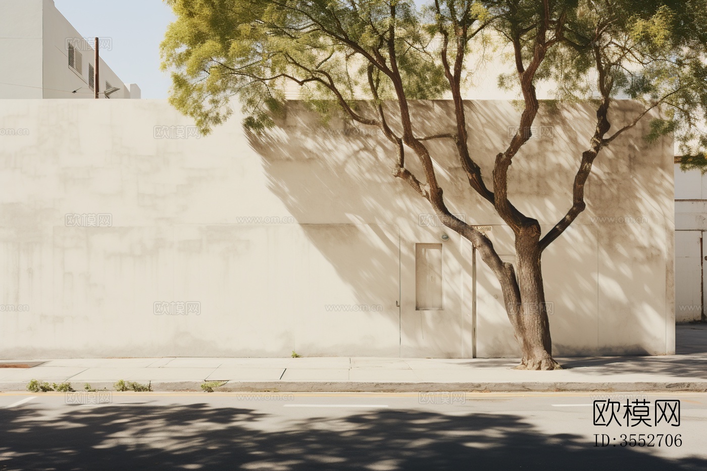 简约典雅街道外景贴图下载