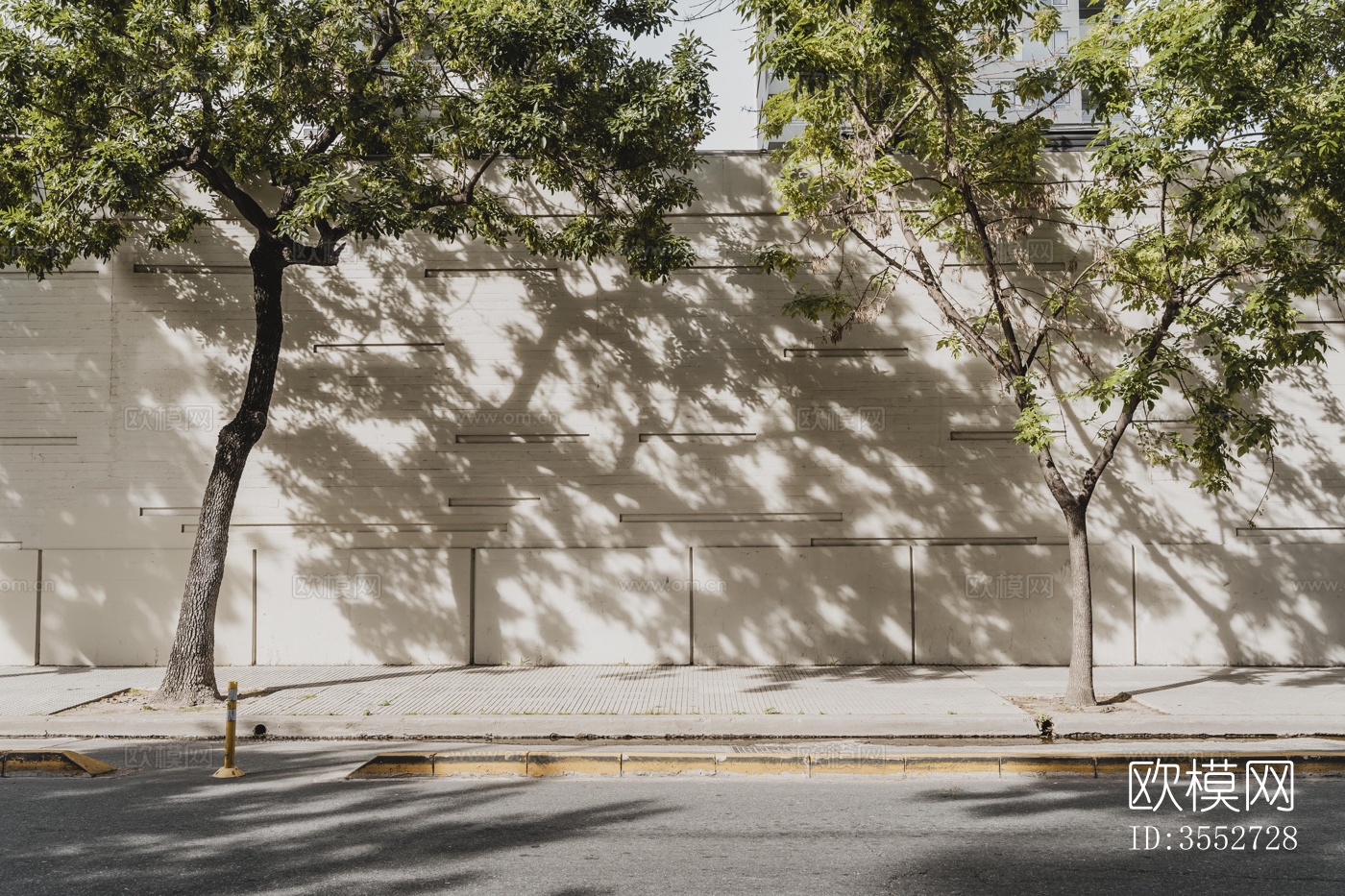 马路街边大树下贴图下载
