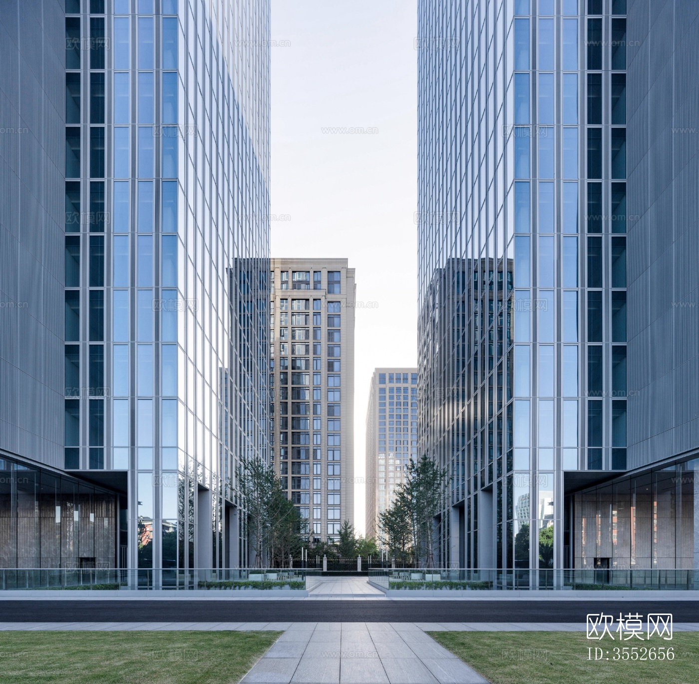 建筑写字楼外景贴图下载