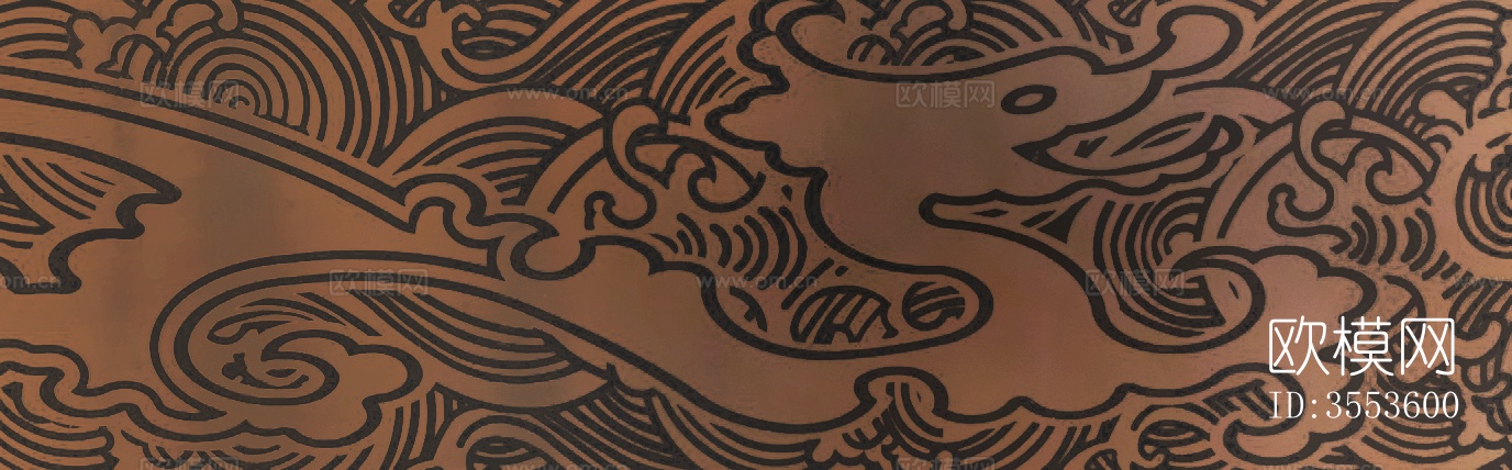 现代轻奢凹凸压纹图案肌理软包皮革纹理贴图下载（渲染图2）