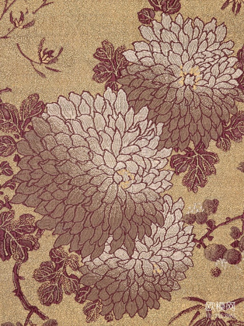 中式青瓷纹样纹理贴图图案花纹下载（渲染图5）