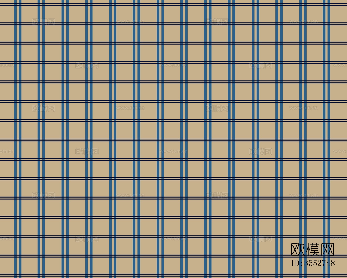 现代简约轻奢中式布艺格子布纹下载（渲染图7）