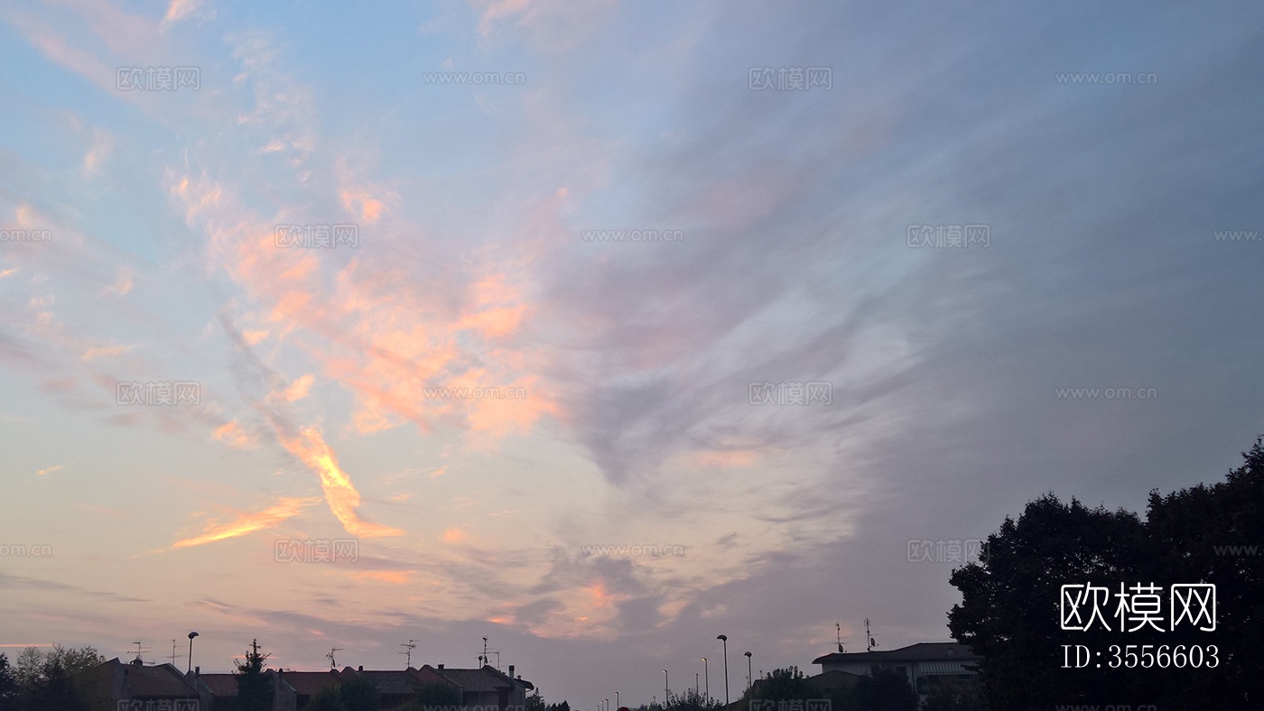 日出日落多云的天空景观风景下载