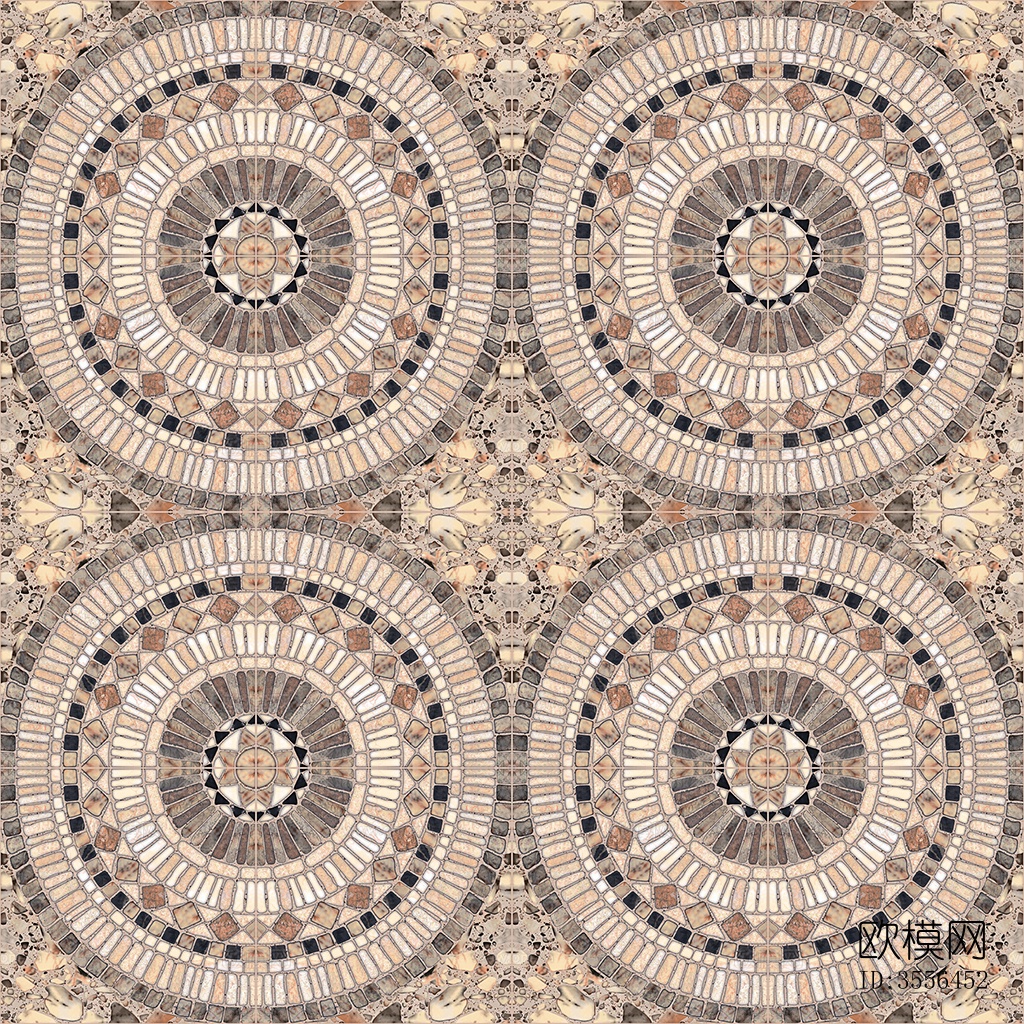 无缝石材马赛克拼花地砖人行道路地面广场铺贴下载