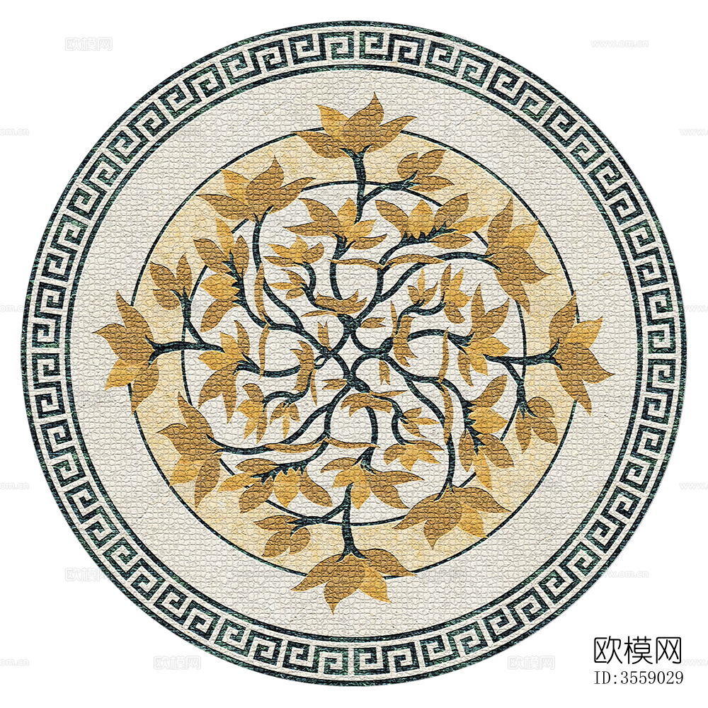 圆形免扣大理石材拼花图案纹理下载