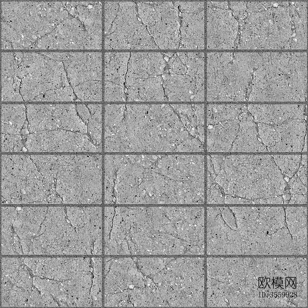 无缝破损水泥拼花地砖人行道路地面广场铺贴下载