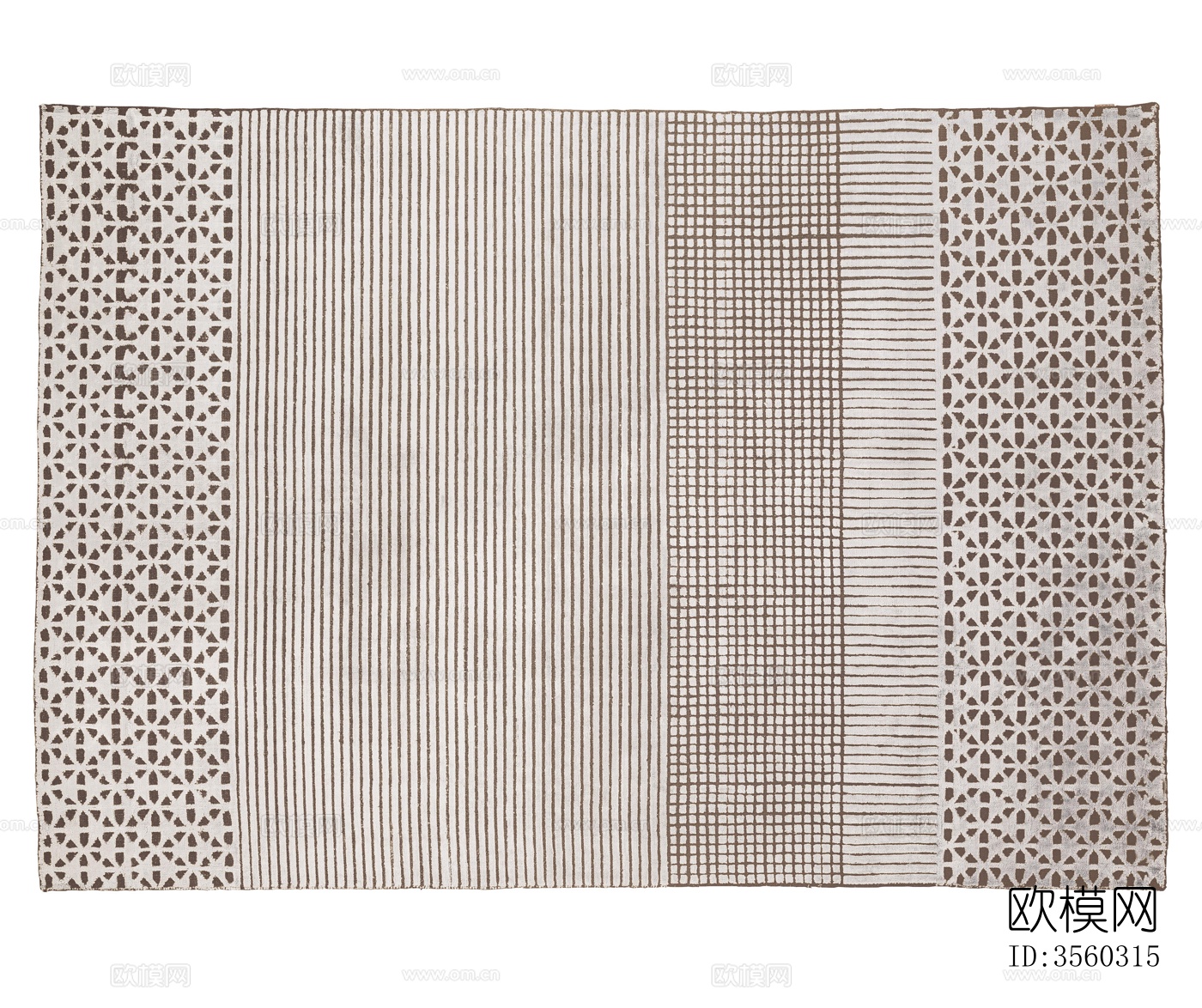 咖色条纹线条地毯下载