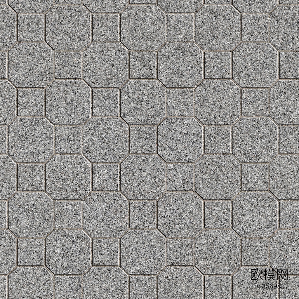 无缝花岗岩石材几何拼花地砖人行道路地面广场铺贴下载