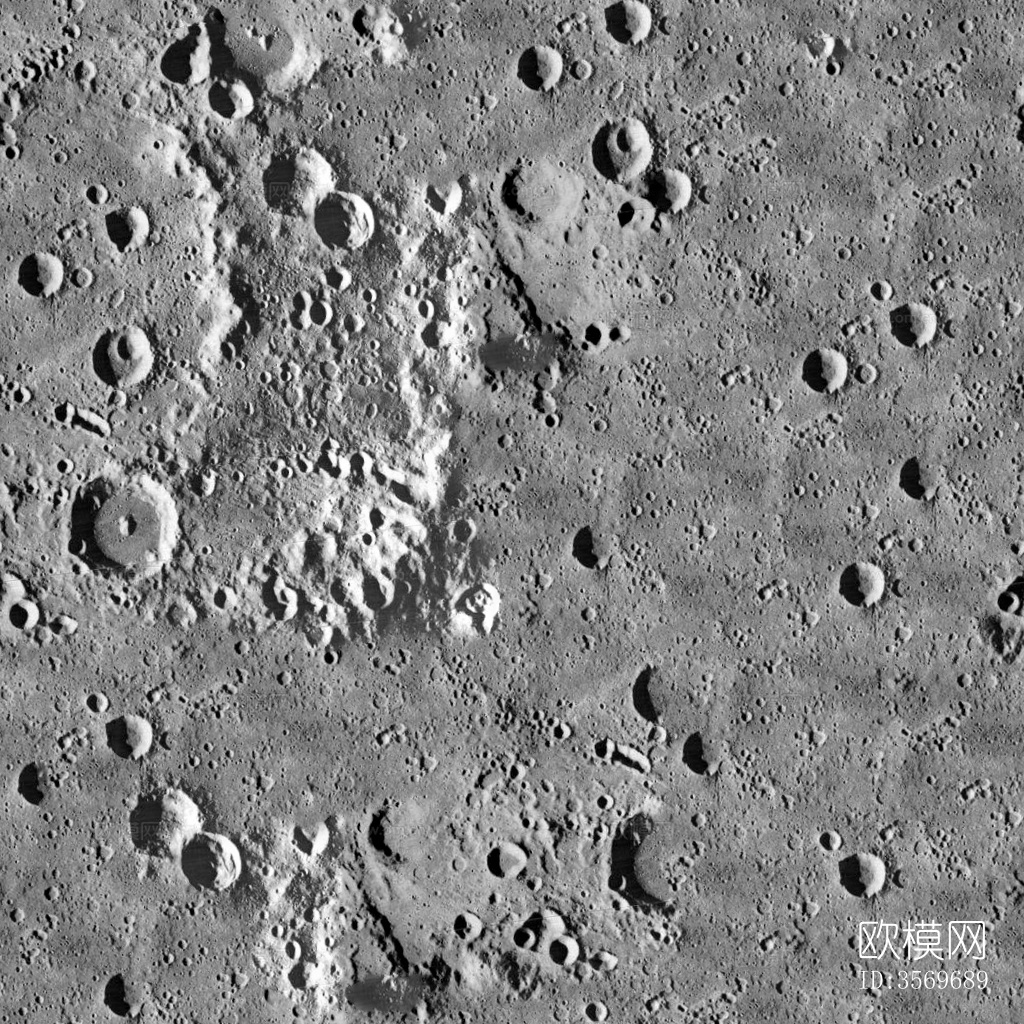 无缝陨石坑月球表面贴图下载