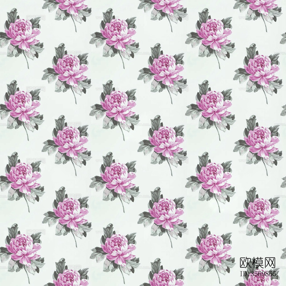 无缝红色欧式田园风格碎花花纹图案壁纸壁布墙布下载