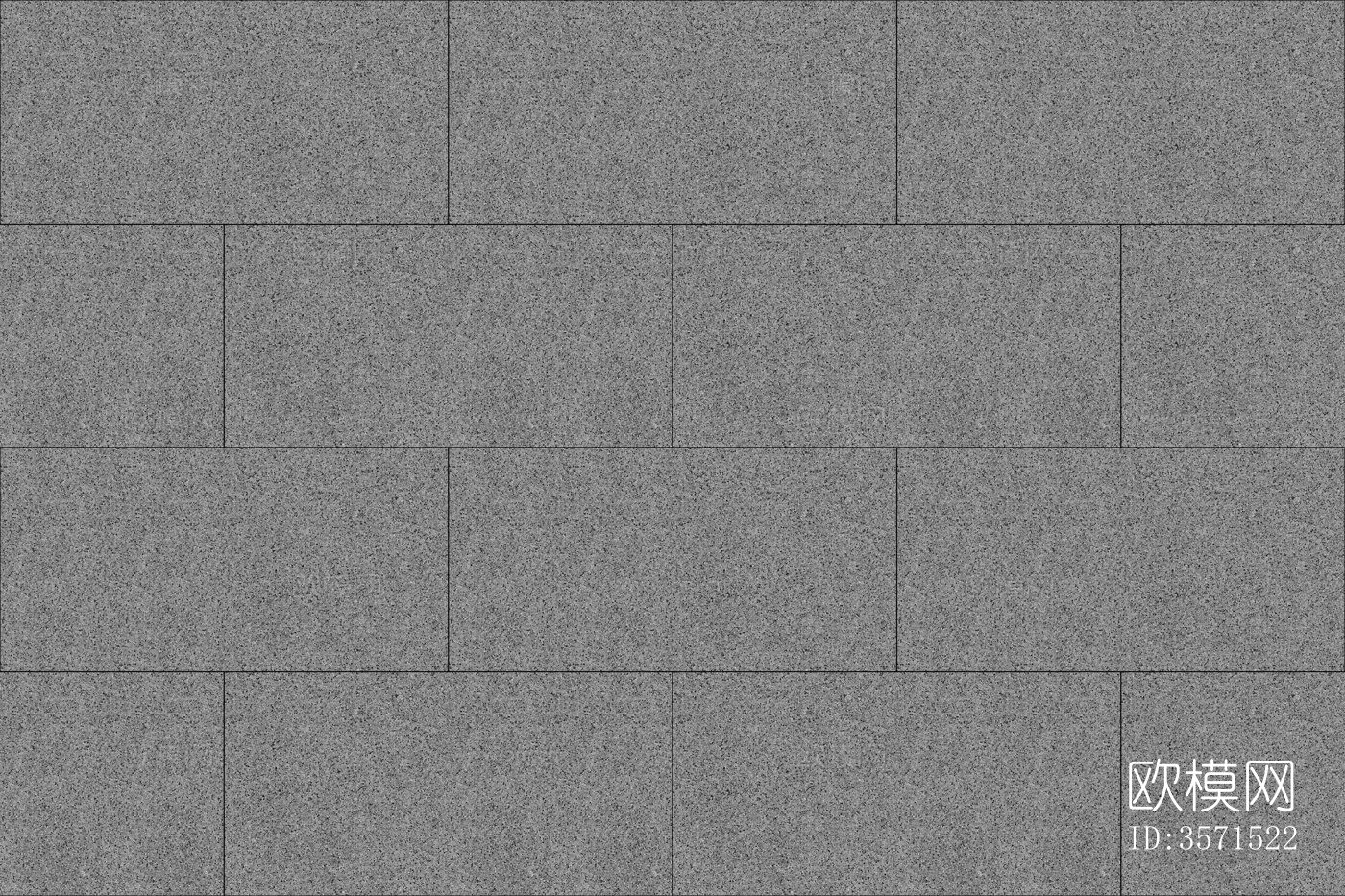 无缝工字铺芝灰色花岗岩广场砖贴图下载