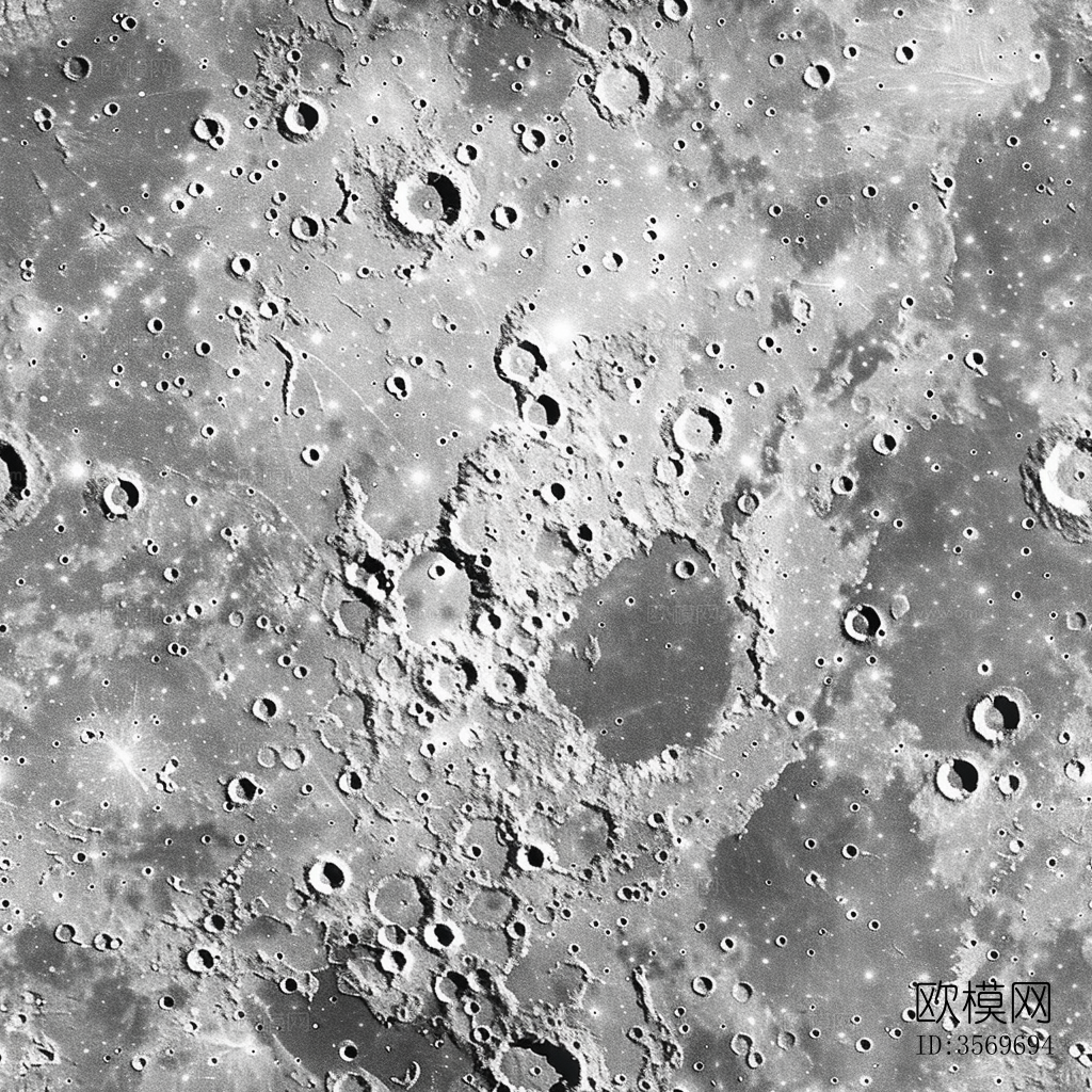 无缝月球表面贴图下载