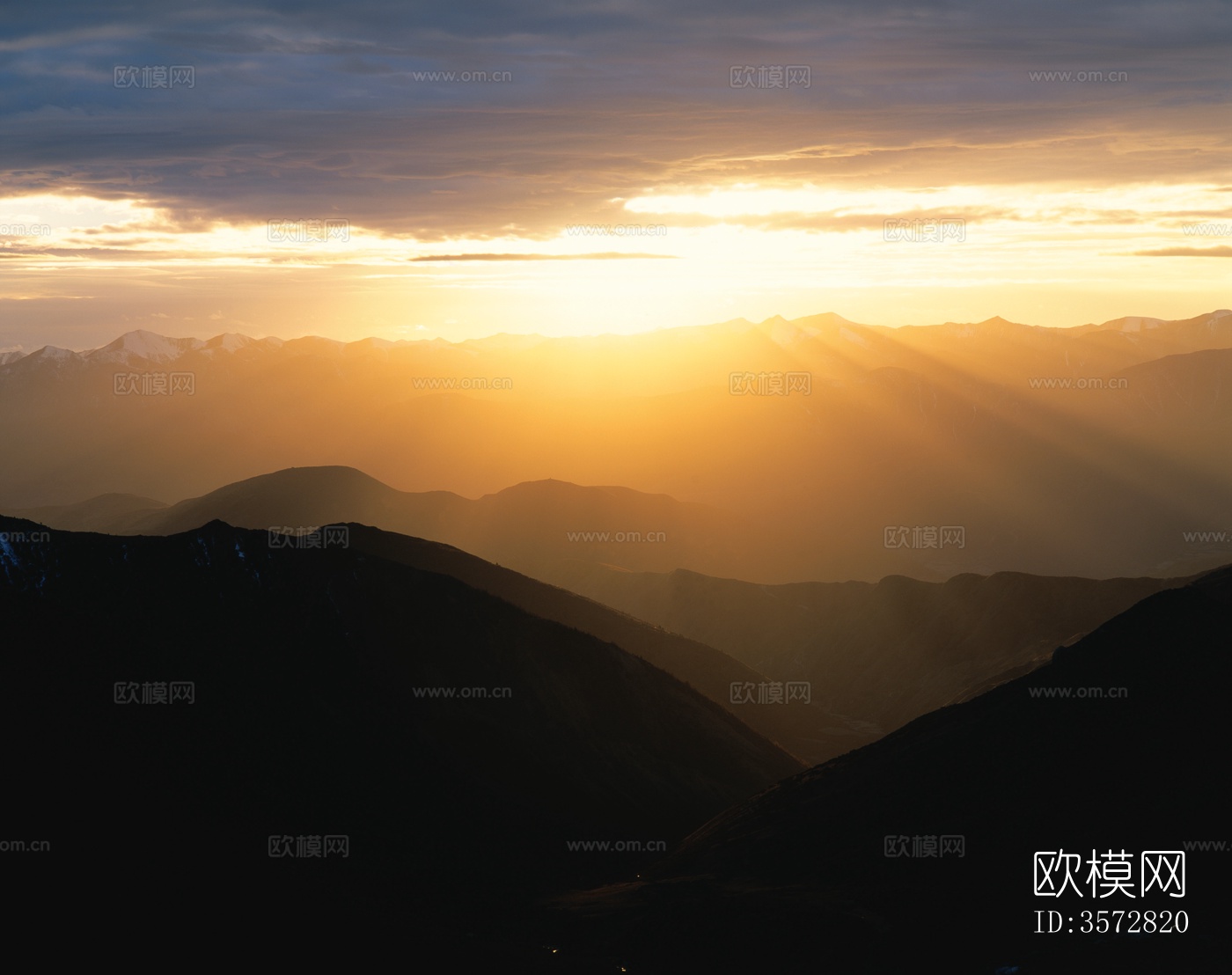 自然风景山川山脉黄昏夕阳天空下载