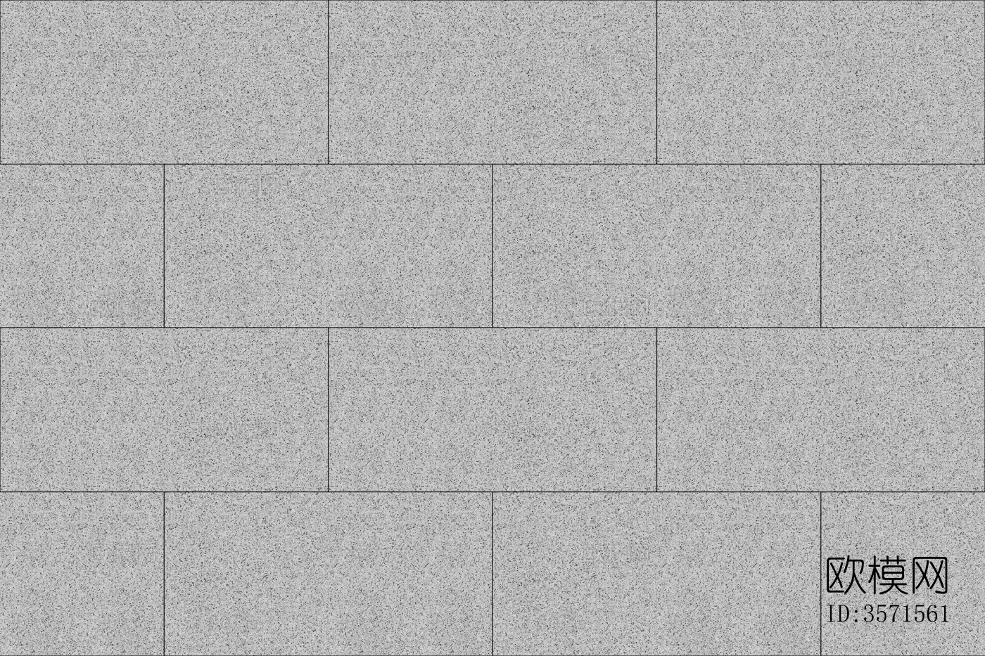 无缝工字铺芝麻灰花岗岩广场砖贴图6下载