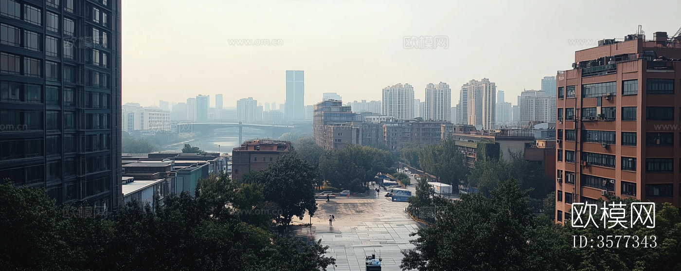 白天小区建筑外景下载